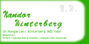 nandor winterberg business card